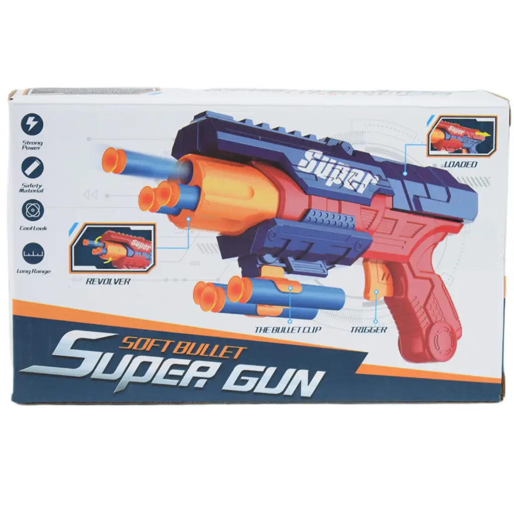 imagen de Super Gun: Arma de dardos de esponja con municiones y un alcance de tiro de 12 metros 23x13cm 6