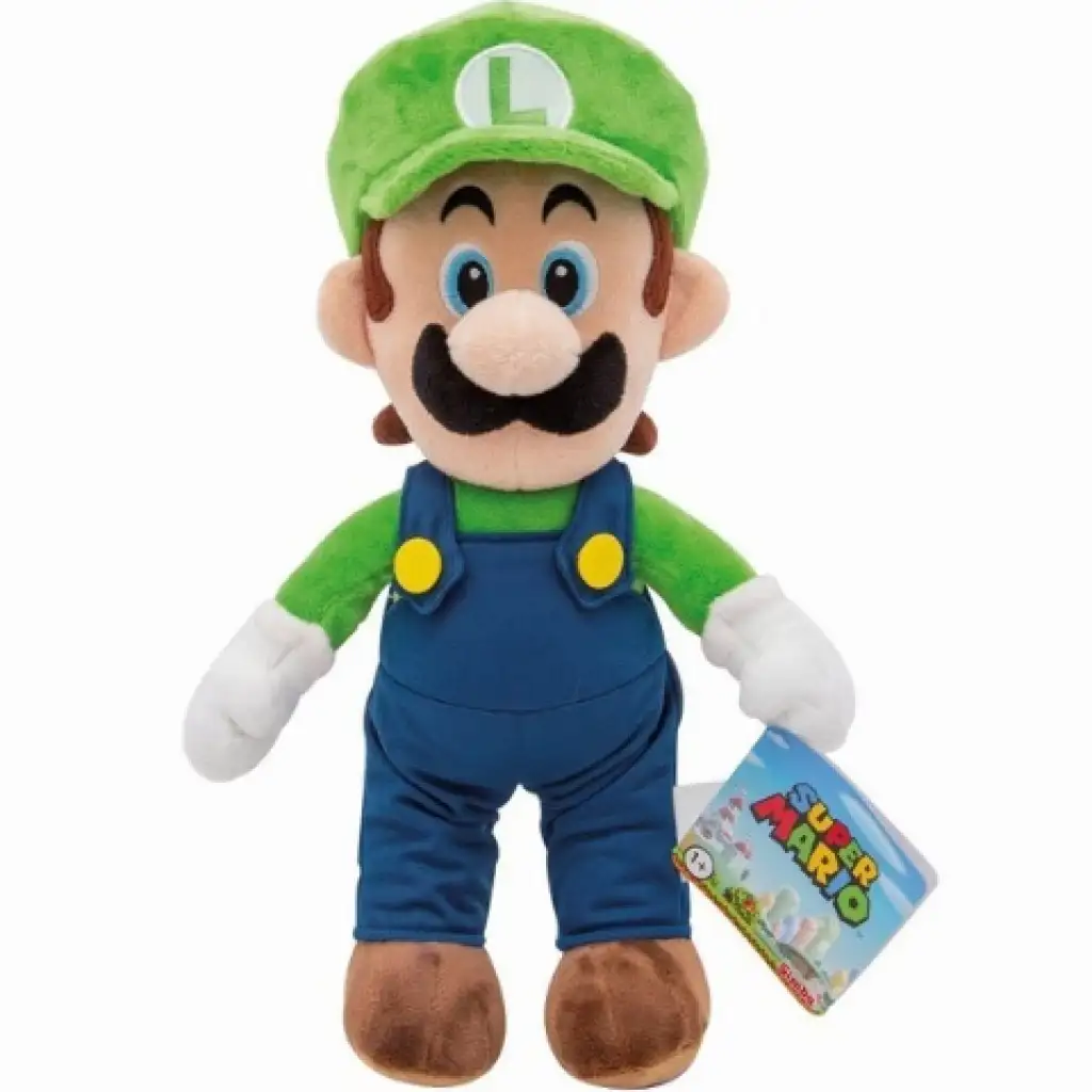 imagen de Super Mario: Figura de peluche de Luigi de 30 cm 1