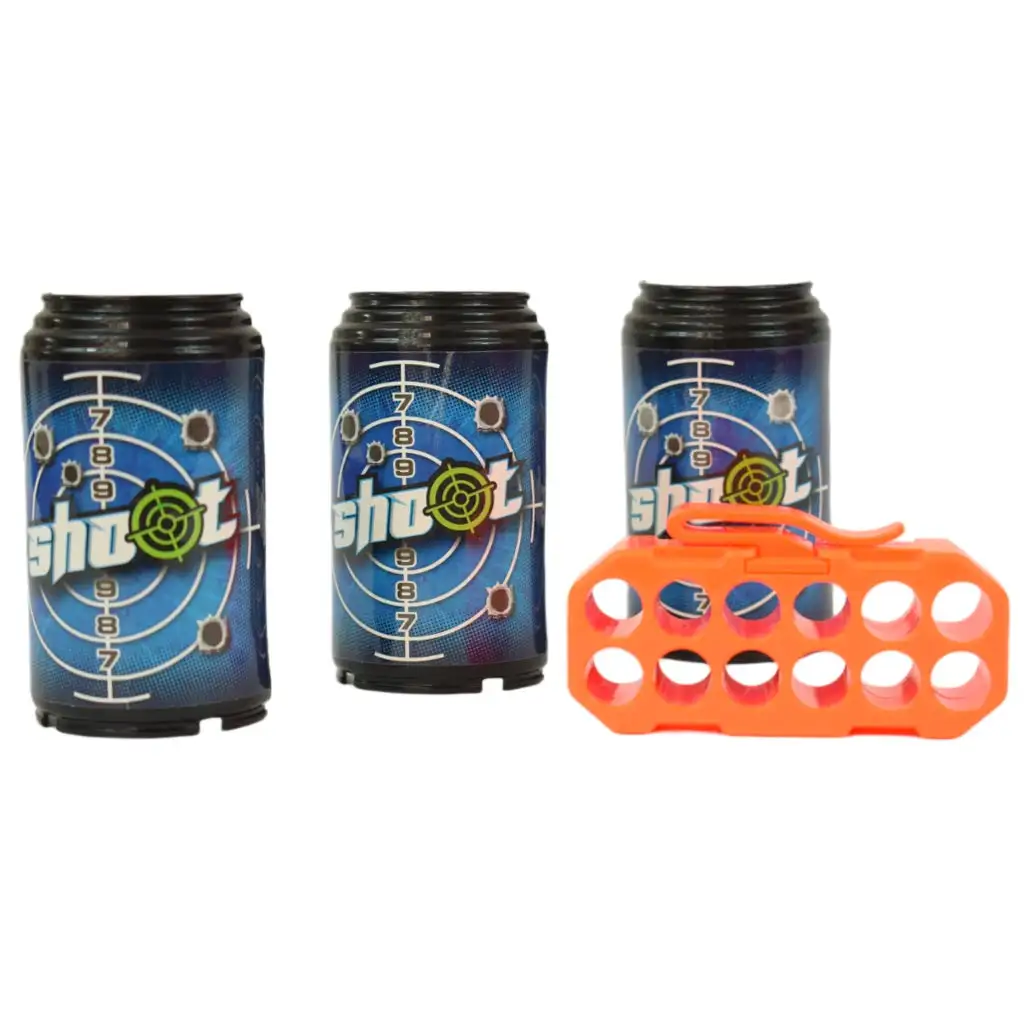 imagen de Super Shoot: Arma de dardos de esponja manual con municiones y objetivos de botellas de refresco de 46 cm 4