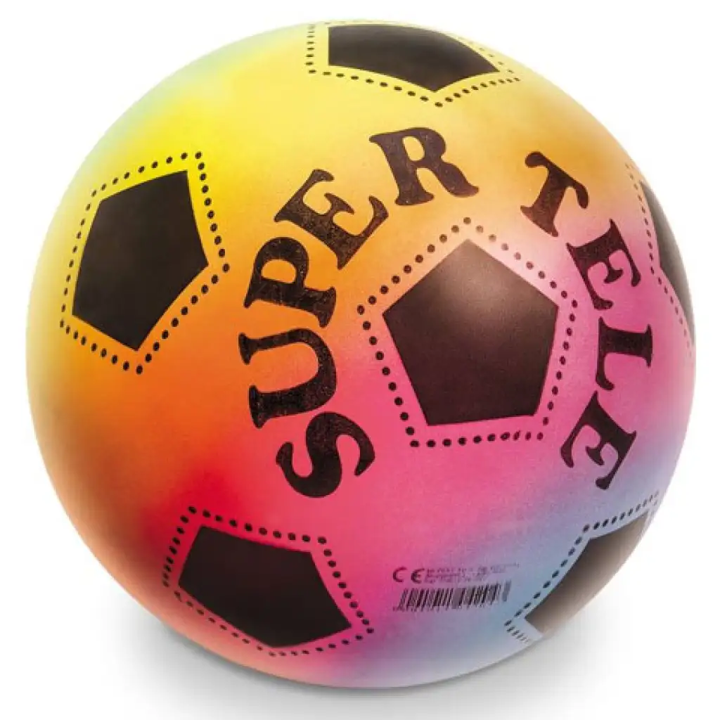 imagen de Super Tele Rainbow BioBall balón de goma 23cm - Mondo Toys 1