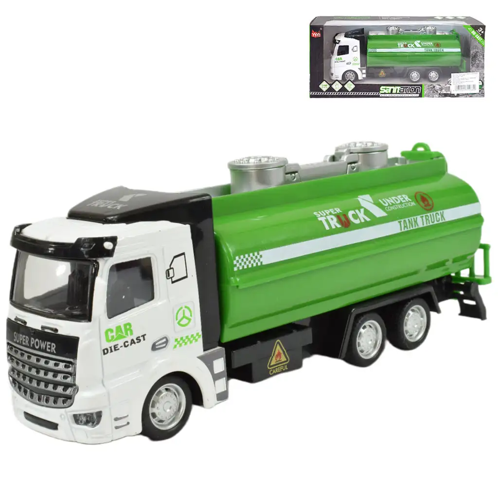 imagen de Super Truck: Camión cisterna de color verde 20cm 1