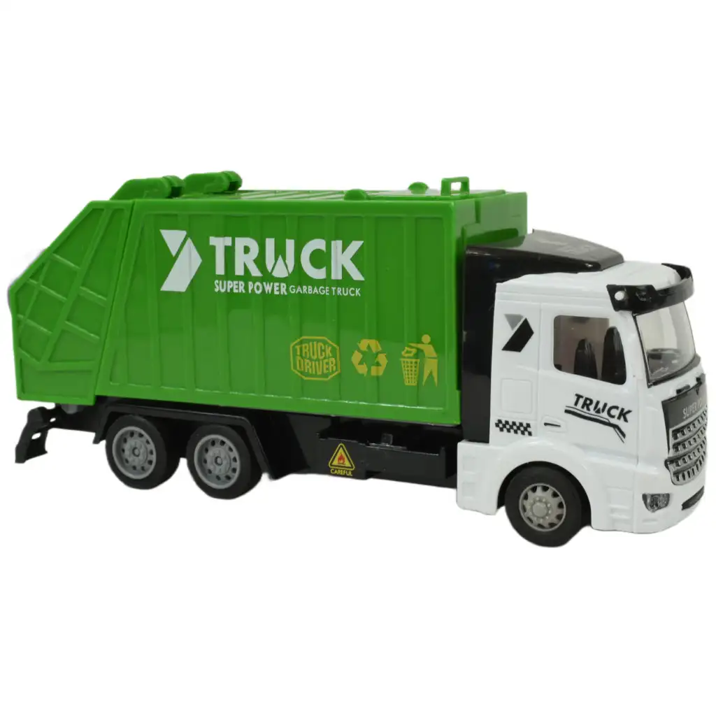imagen de Super Truck: Camión de basura con contenedor y ruedas de resorte 20cm 3