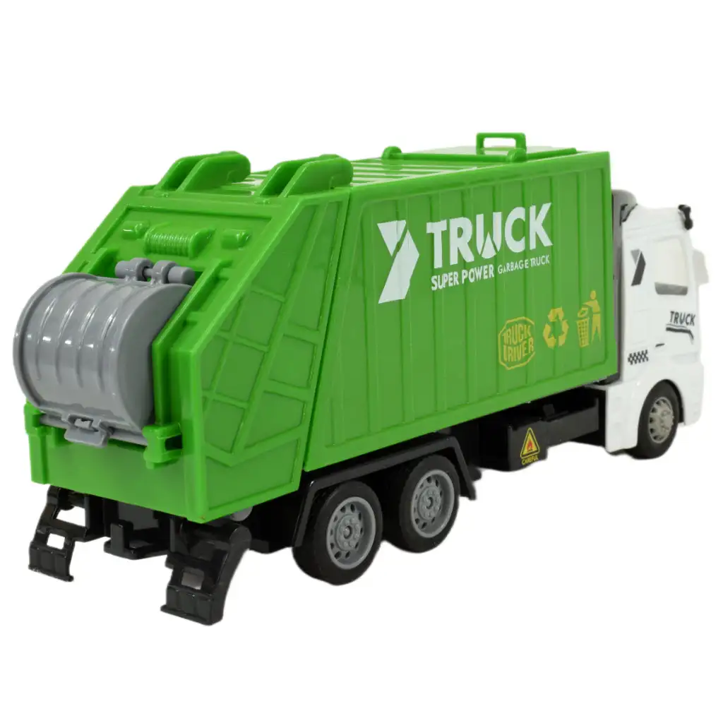 imagen de Super Truck: Camión de basura con contenedor y ruedas de resorte 20cm 4
