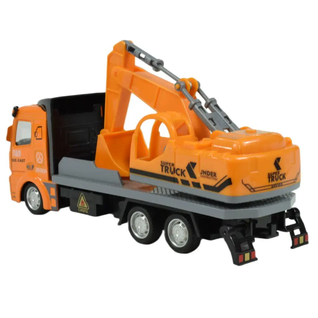 imagen de Super Truck: Camión de carga con excavadora de ruedas 19cm 2