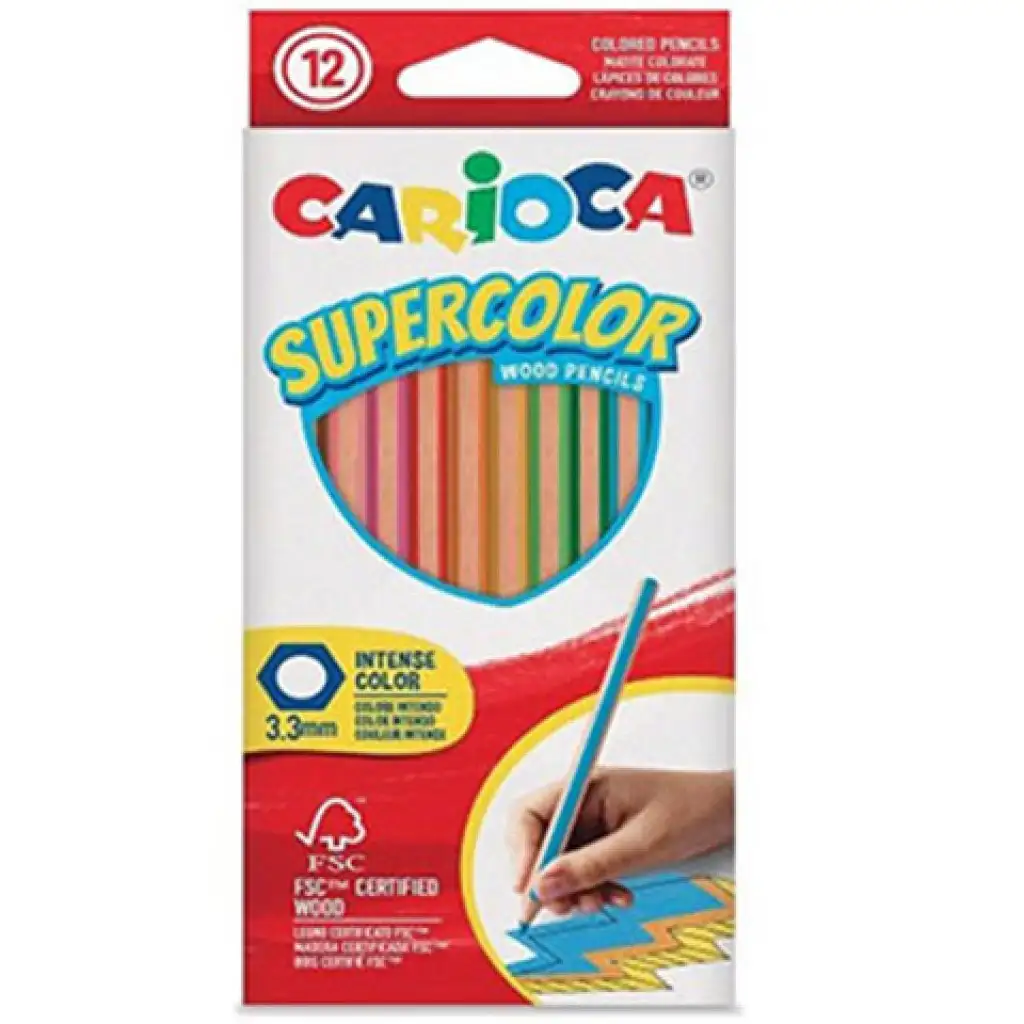 imagen de Supercolor lápiz de colores set de 12 unidades - Carioca 1