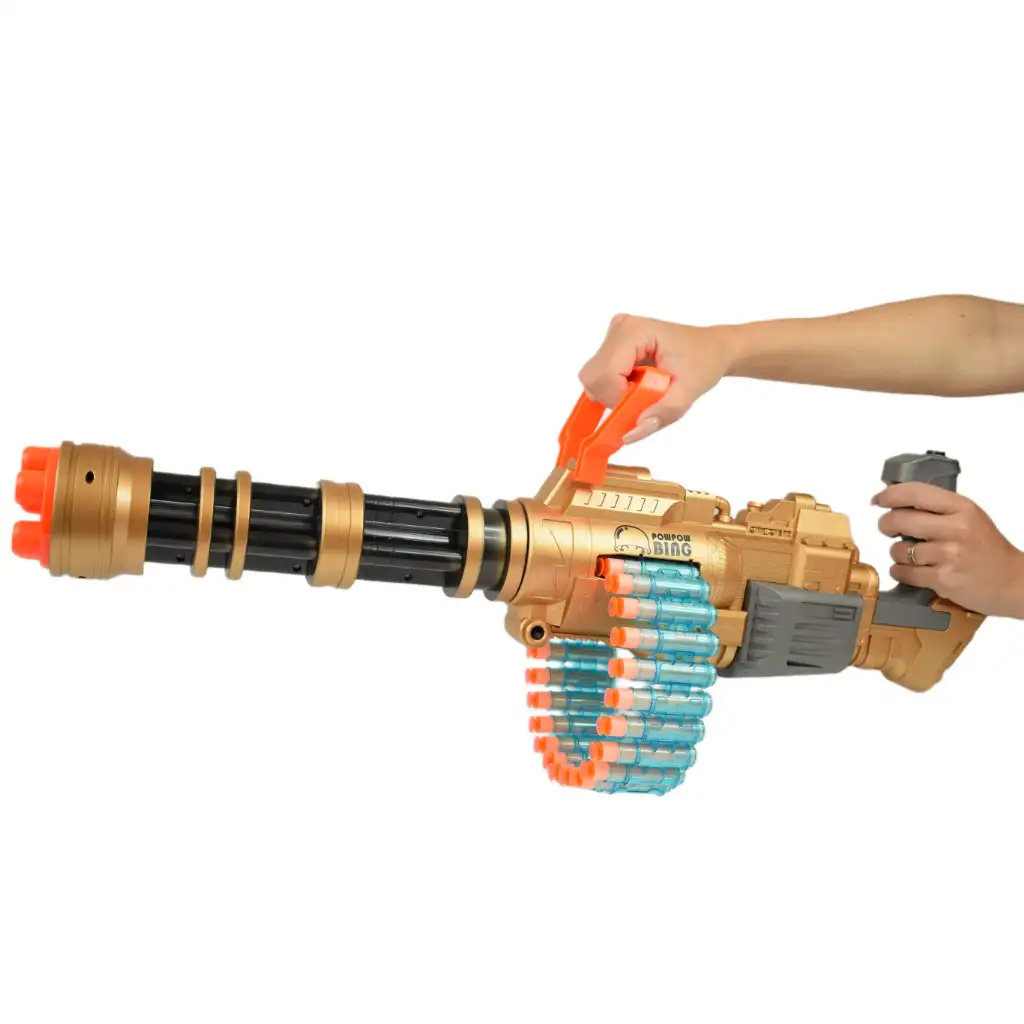 imagen de SuperShoot: Ametralladora electrónica de esponja gigante con balas y batería de 70cm 4
