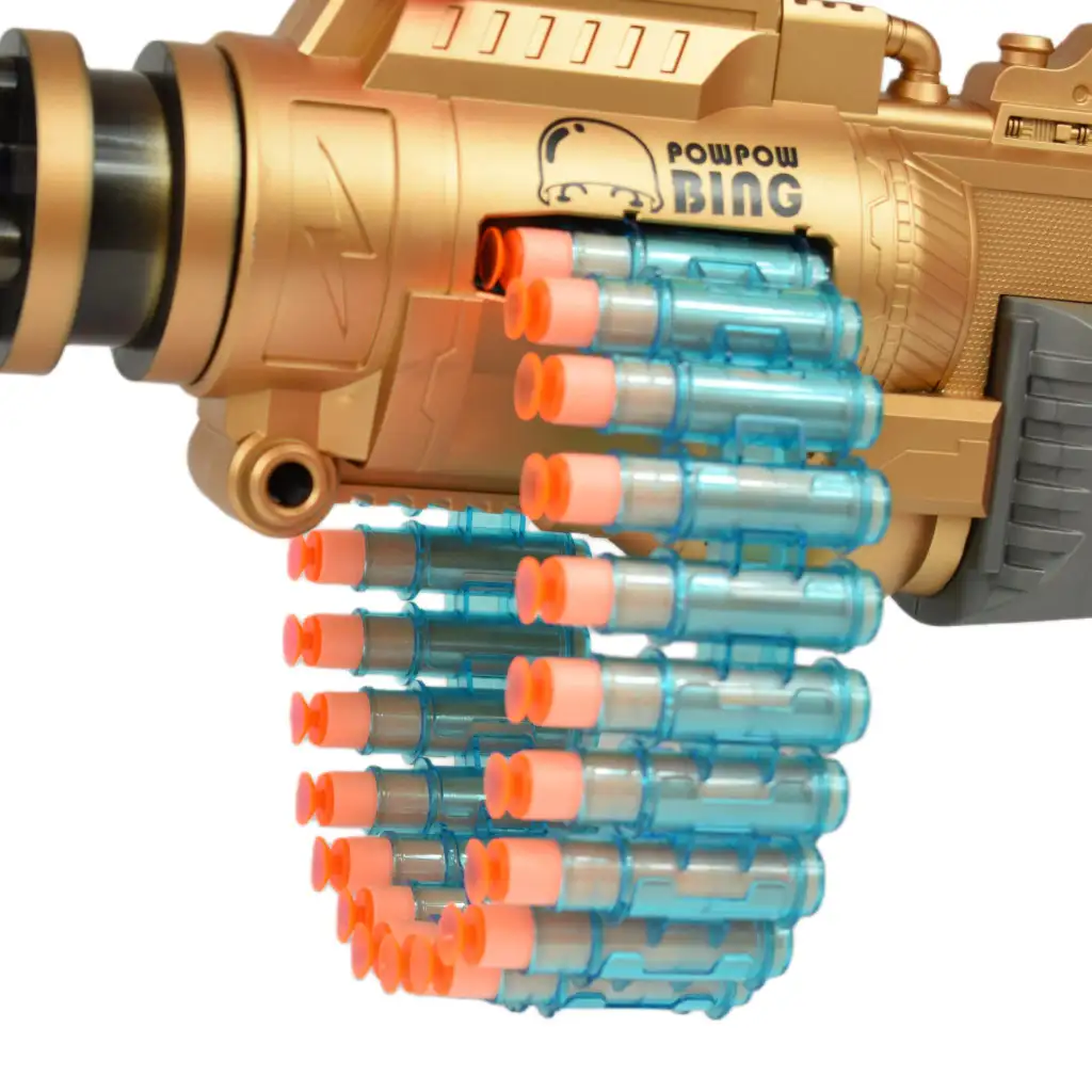 imagen de SuperShoot: Ametralladora electrónica de esponja gigante con balas y batería de 70cm 8