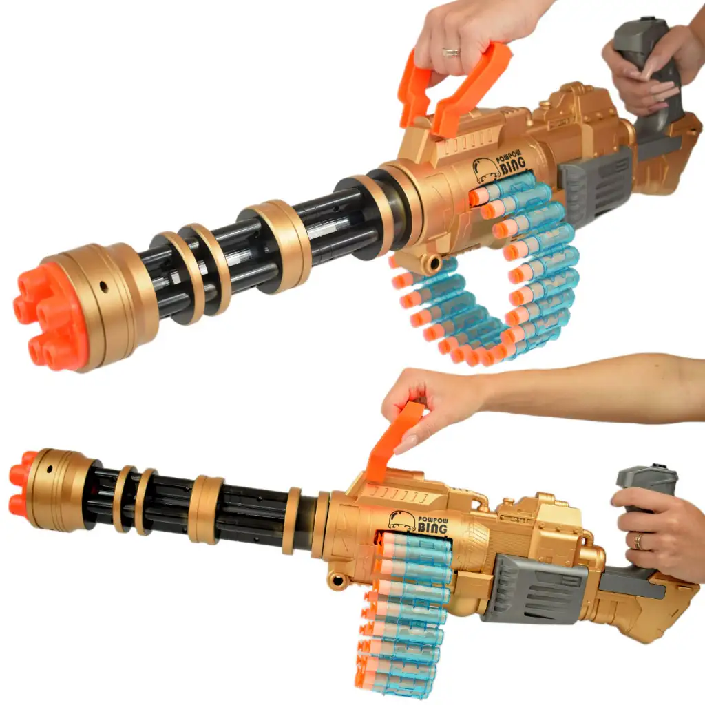 imagen de SuperShoot: Ametralladora electrónica de esponja gigante con balas y batería de 70cm 9