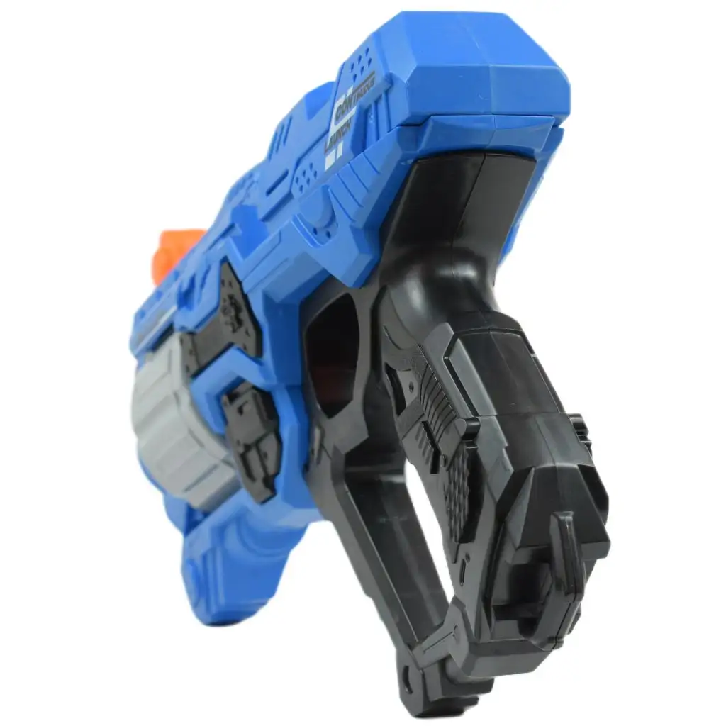 imagen de Swift Launcher: Arma de lanzamiento de esponja manual con cargador rotativo, municiones y diana de 32cm 5
