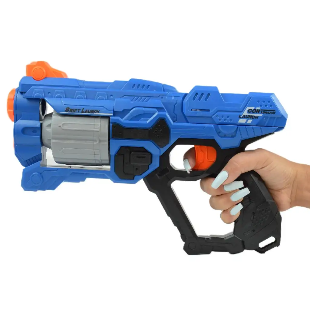 imagen de Swift Launcher: Arma de lanzamiento de esponja manual con cargador rotativo, municiones y diana de 32cm 6
