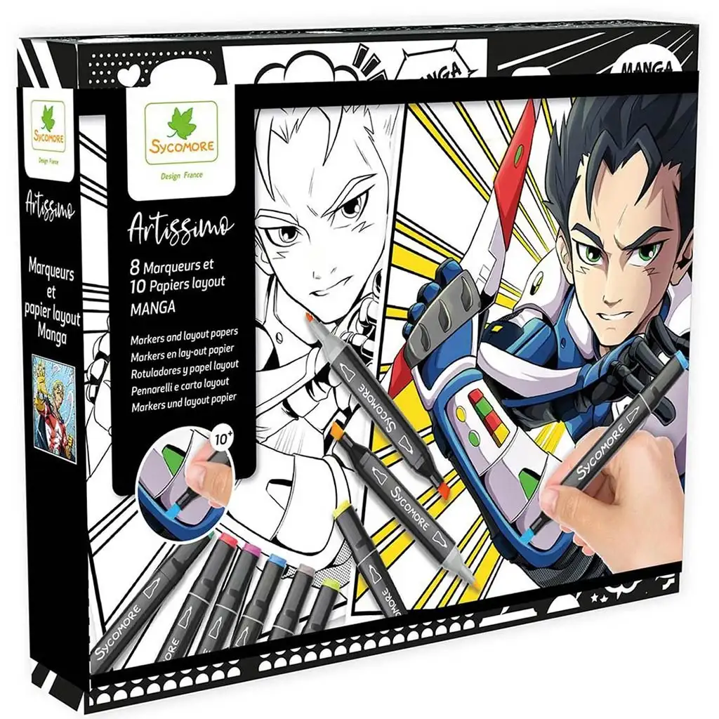 imagen de Sycomore Artissimo Manga colorear - Héroes chicos 1