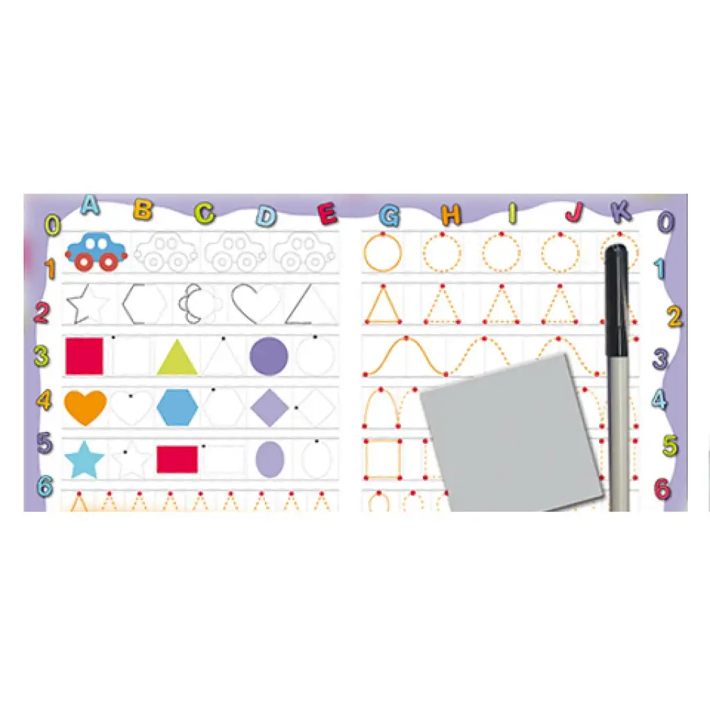 imagen de Tabla de dibujo educativa borrable: Formas - D-Toys 2