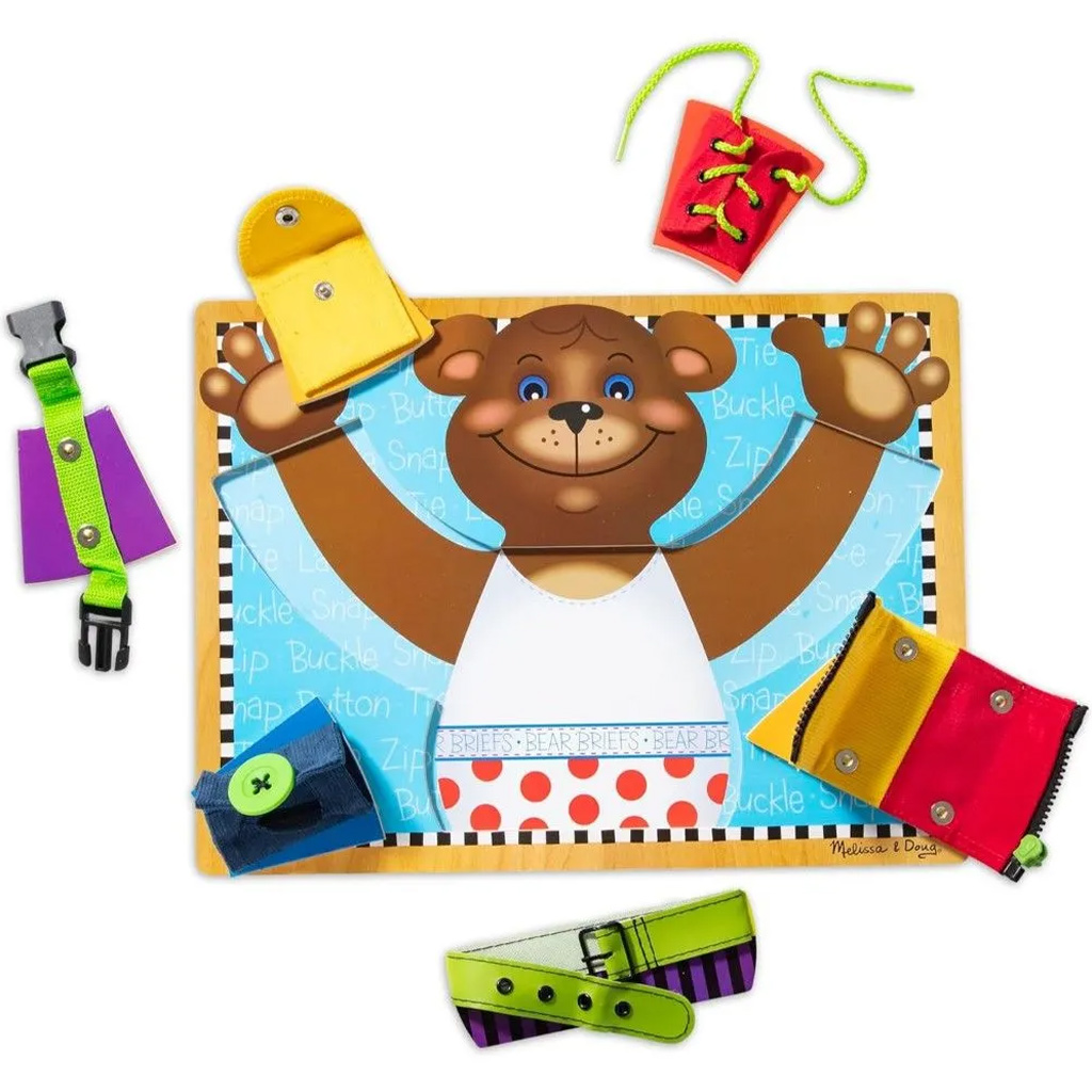 imagen de Tabla de habilidades básicas de madera con osito - Melissa & Doug 2