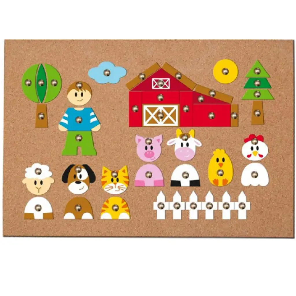 imagen de Tablero de corcho con figuras de animales - Woodyland 1