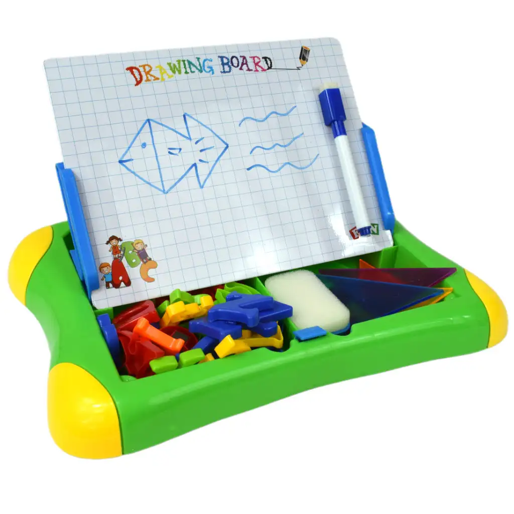 imagen de Tablero de Dibujo: Pizarra magnética multifuncional con rotulador y letras 30x24cm 2