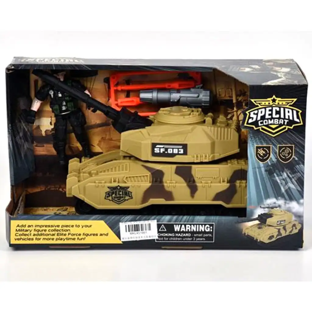 imagen de Tanque de combate especial con camuflaje y figura de acción de 26 cm 1