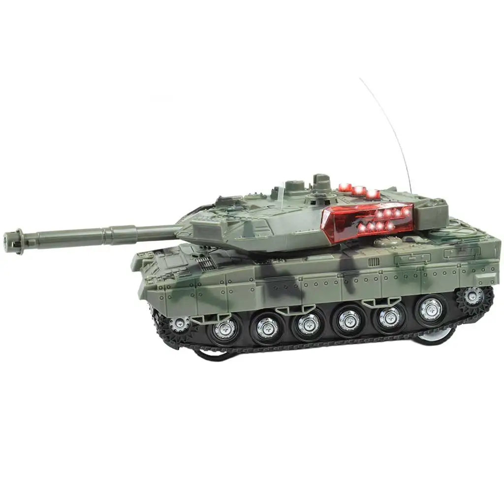 imagen de Tanque RC M1 Abrams con control remoto con efectos de luz y sonido 1/32 de escala 22cm 3