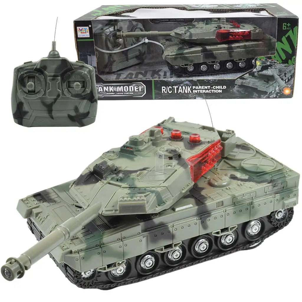 imagen de Tanque RC M1 Abrams con control remoto con efectos de luz y sonido 1/32 de escala 22cm 1