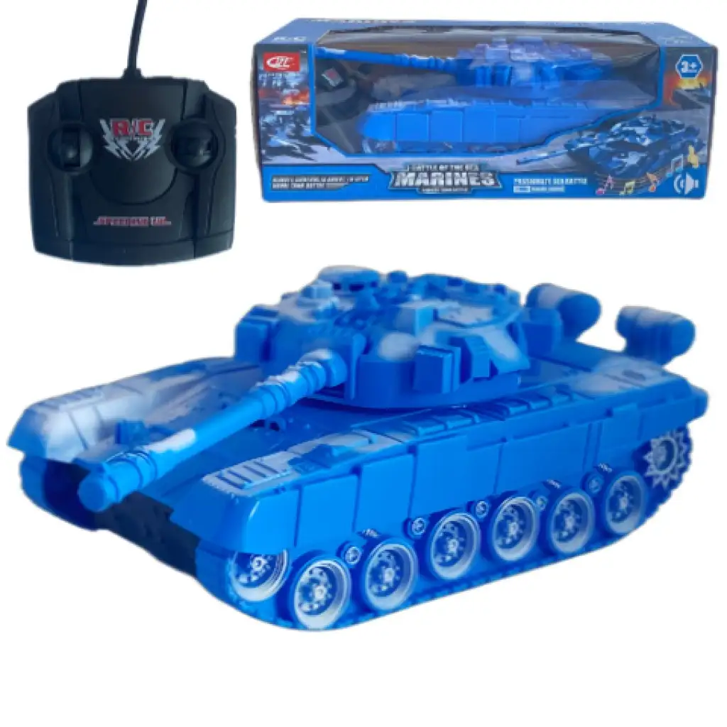 imagen de Tanque T-90 RC con control remoto con efectos de luz y sonido en dos versiones de 20 cm 1