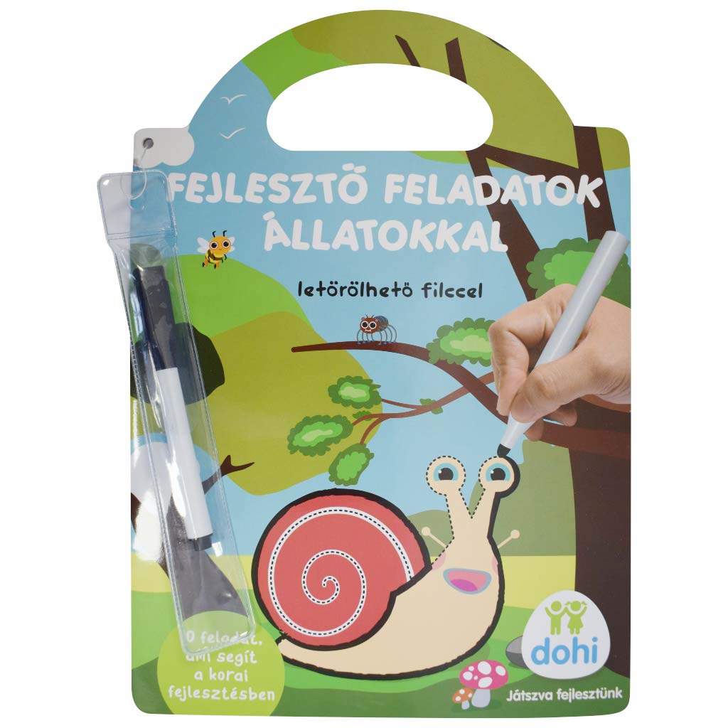 imagen de Tareas de desarrollo con animales y rotulador borrable - D-Toys 1