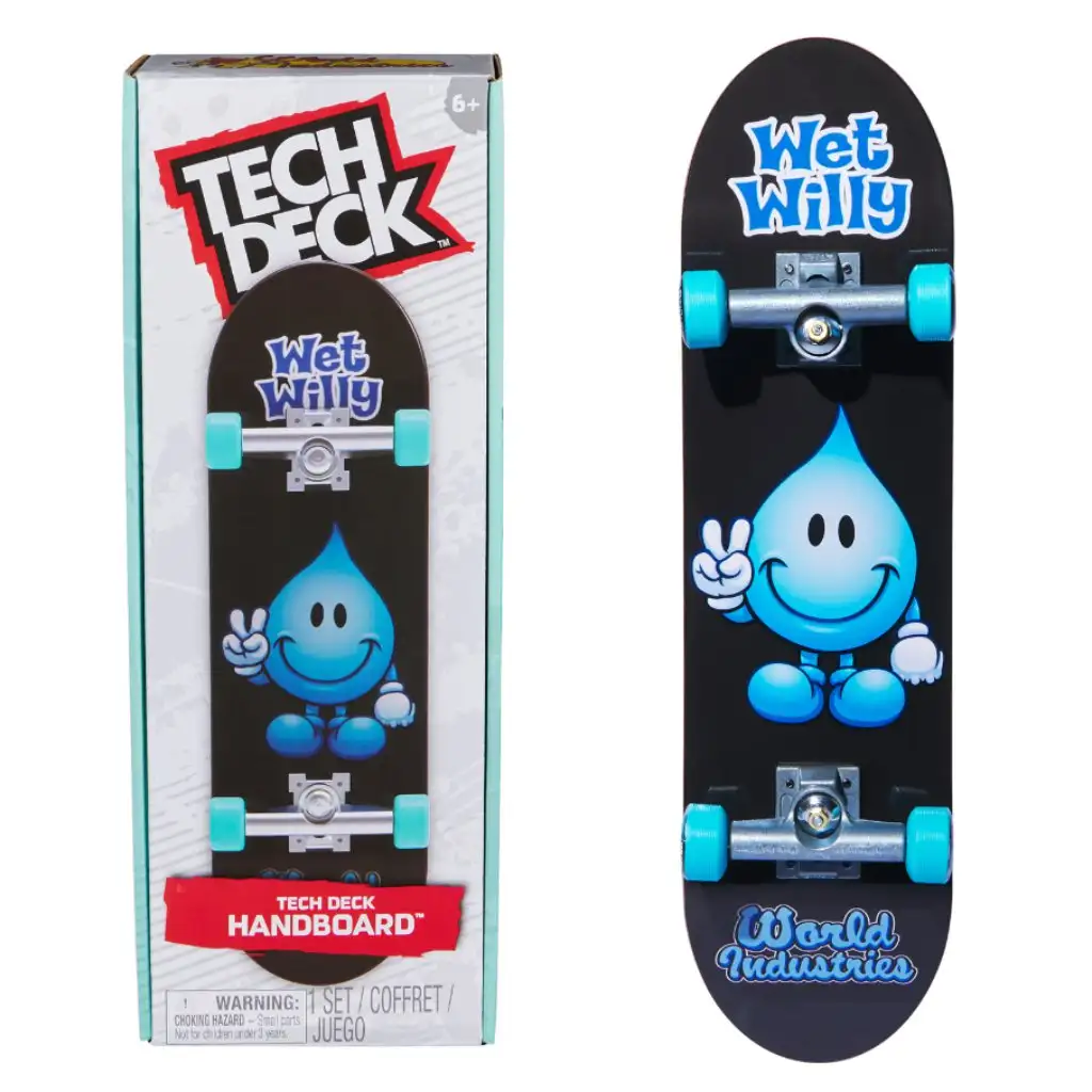 imagen de Tech Deck: Tabla de mano gigante World Industries Wet Willy con diseño de patineta - Spin Master 1