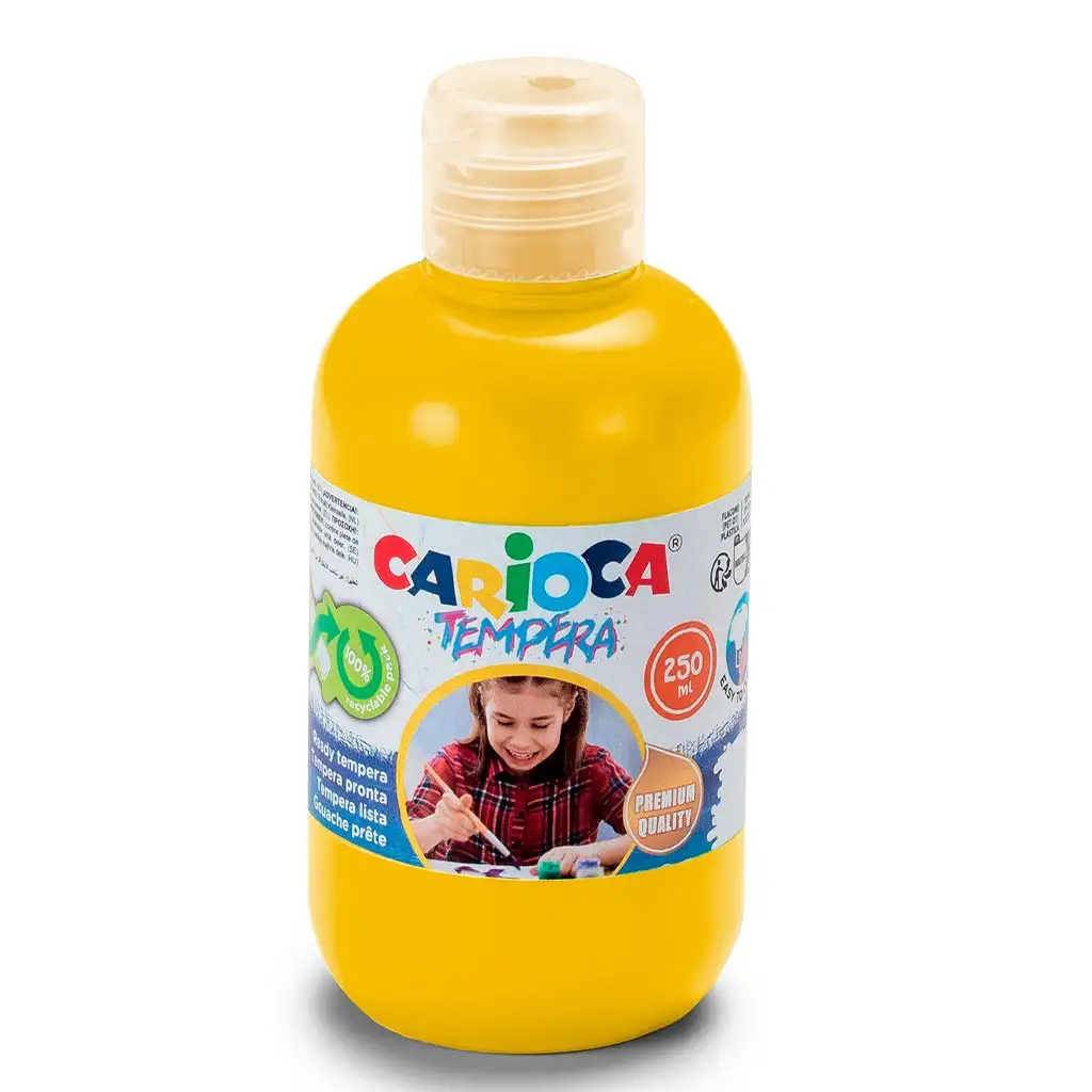 imagen de Tempera amarilla de 250ml - Carioca 1
