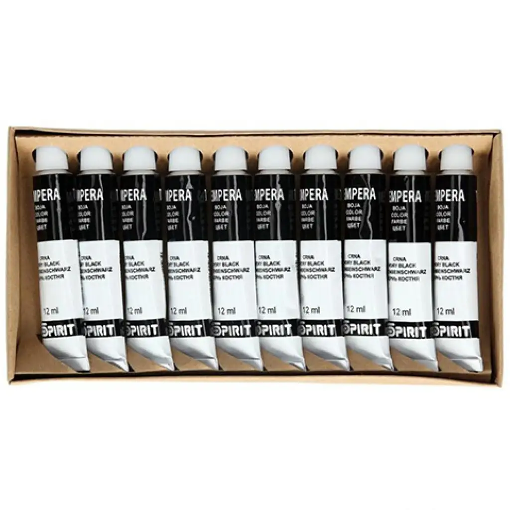 imagen de Tempera en tubo color negro 12ml 1ud 1