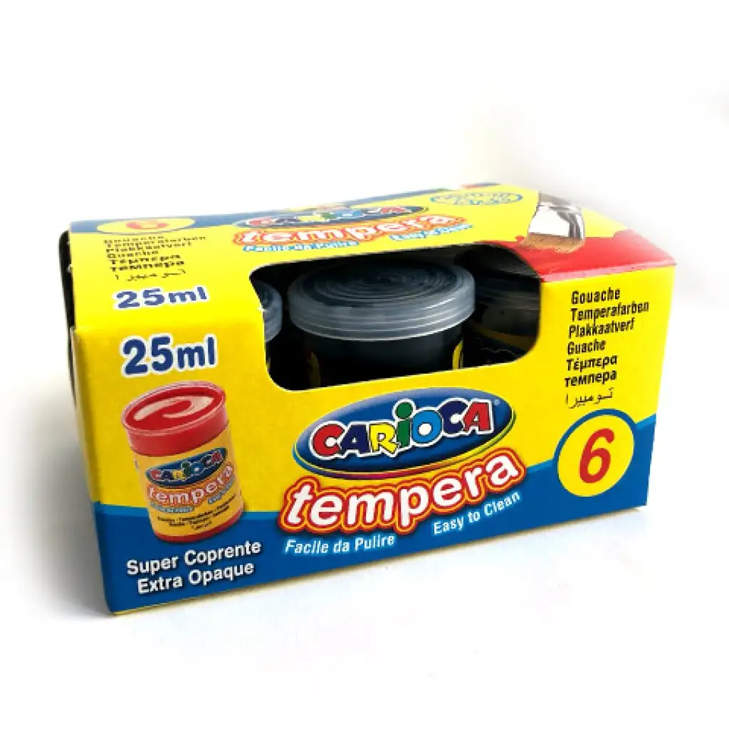 imagen de Tempera negra en tarro 6x35 gr - Carioca 2