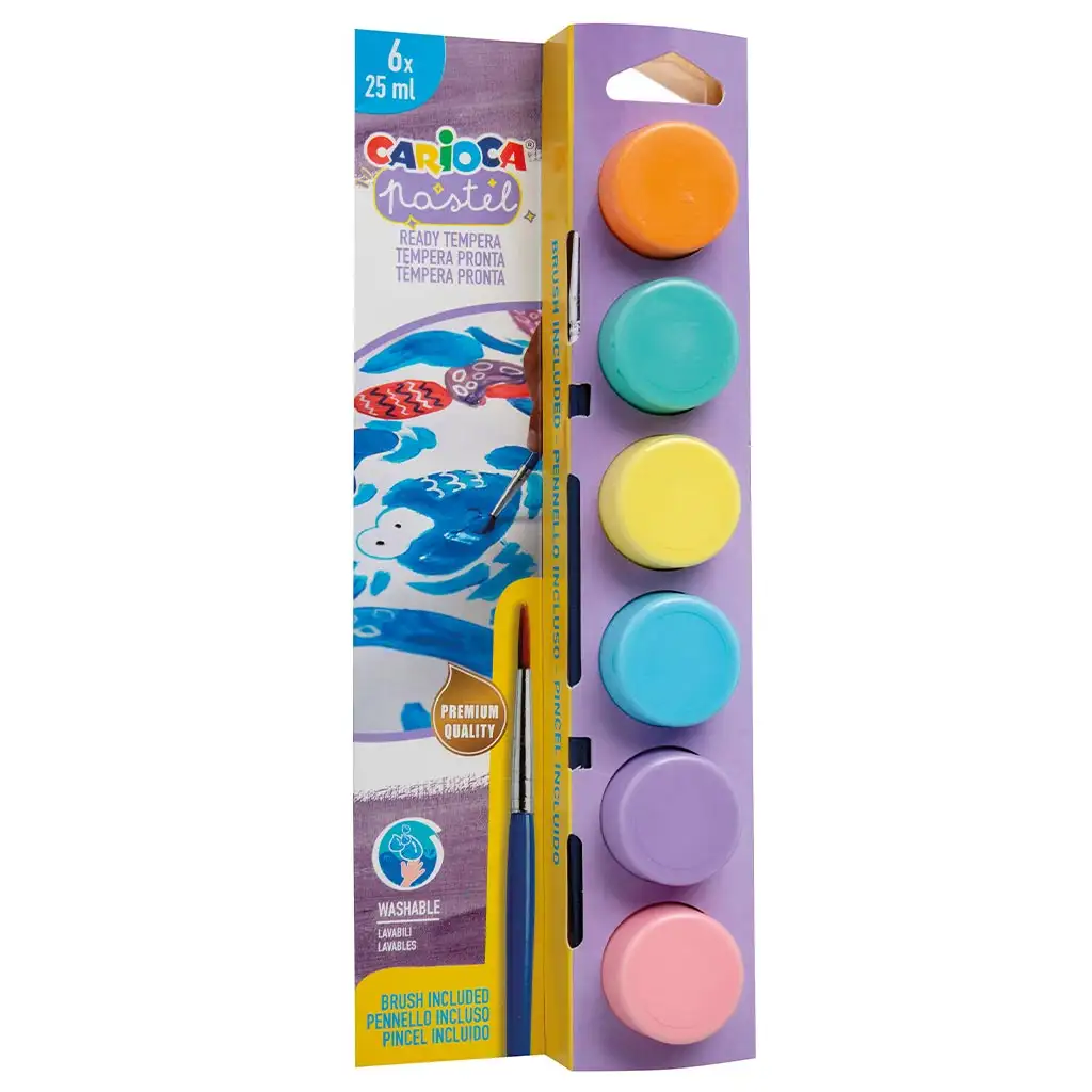 imagen de Tempera pastel 6x25ml - Carioca 1