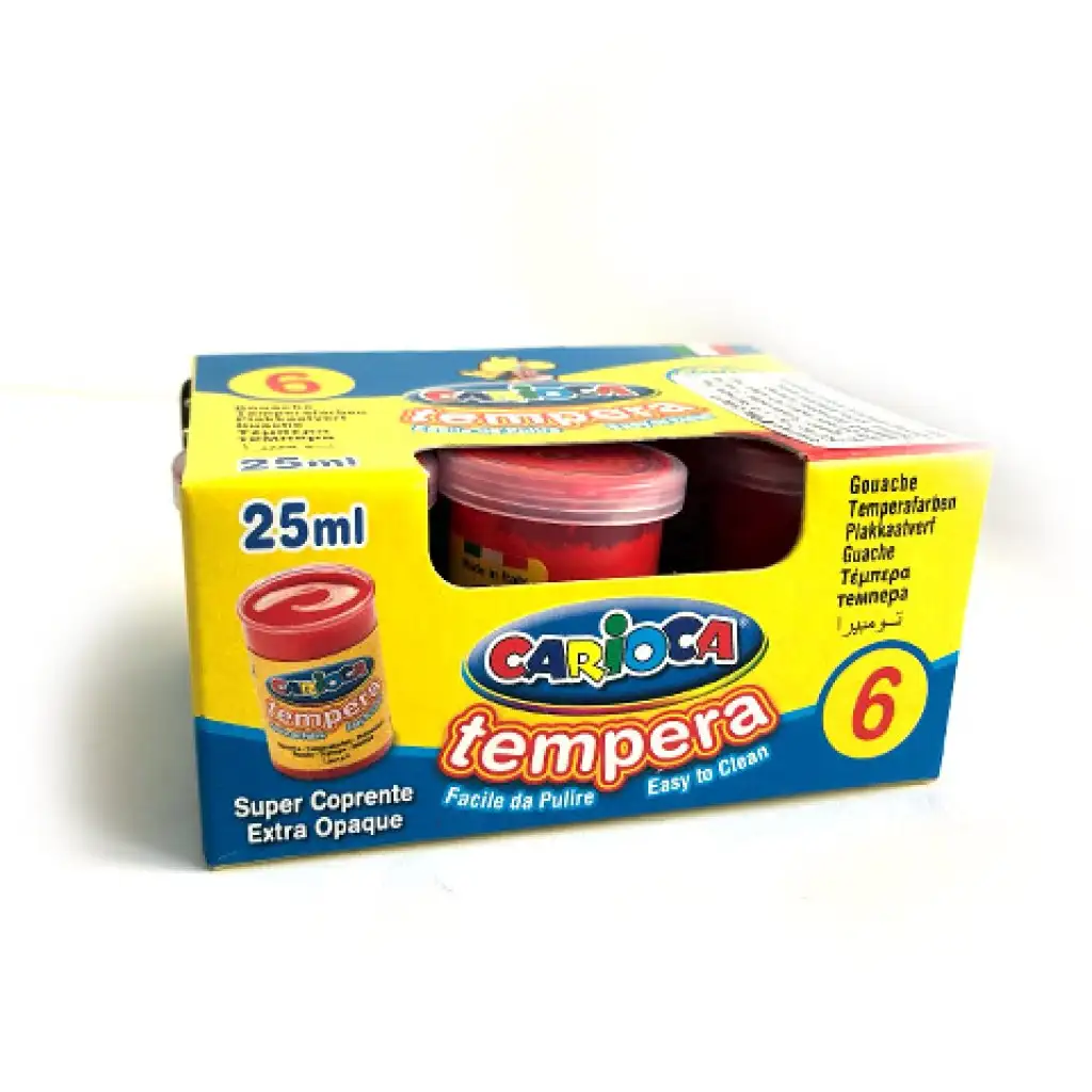 imagen de Tempera roja en tarro 6x35 gr - Carioca 2