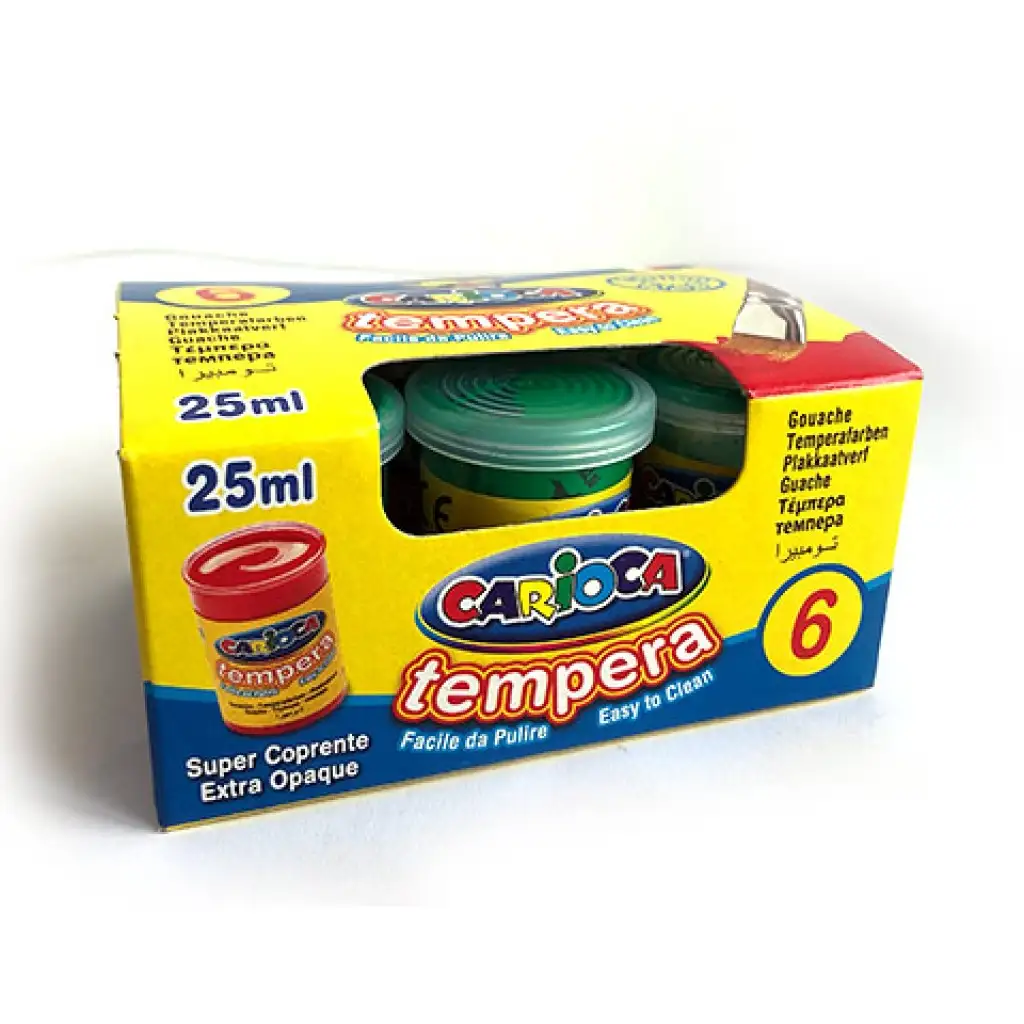 imagen de Tempera verde claro en tarro 6x35gr - Carioca 2