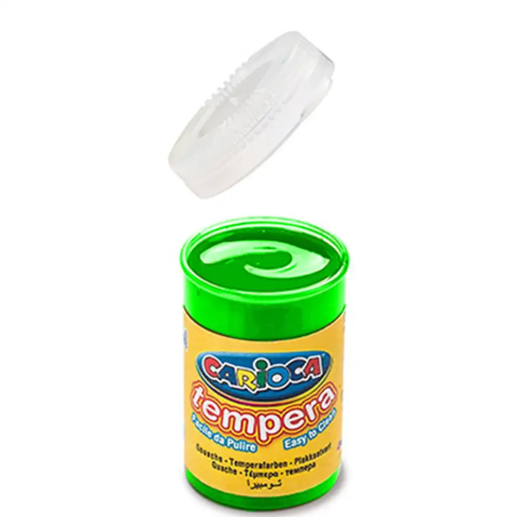 imagen de Tempera verde claro en tarro 6x35gr - Carioca 1