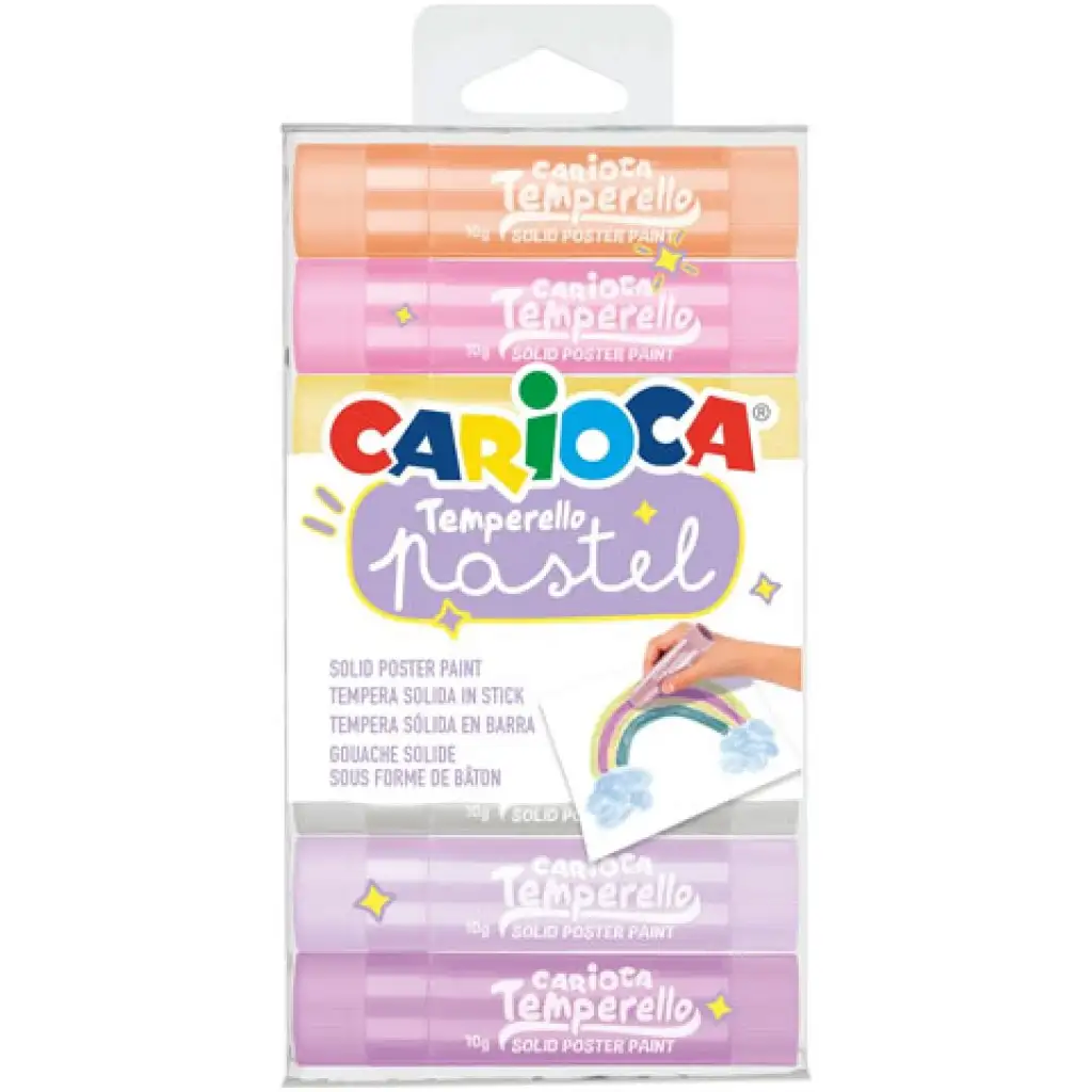 imagen de Temperello Pastel tempera stick set de 8 piezas - Carioca 1