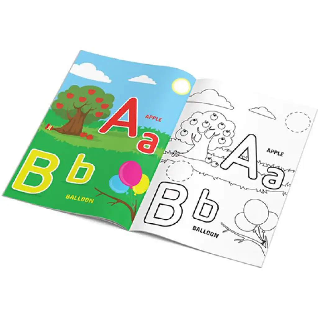 imagen de The Littlies: ABC libro para colorear de 24 páginas con 50 pegatinas A4 2