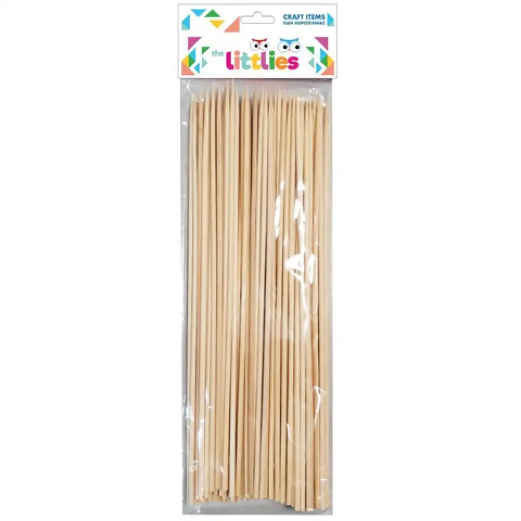 imagen de The Littlies: Juego de 50 palillos de madera con punta afilada de 25 cm 1