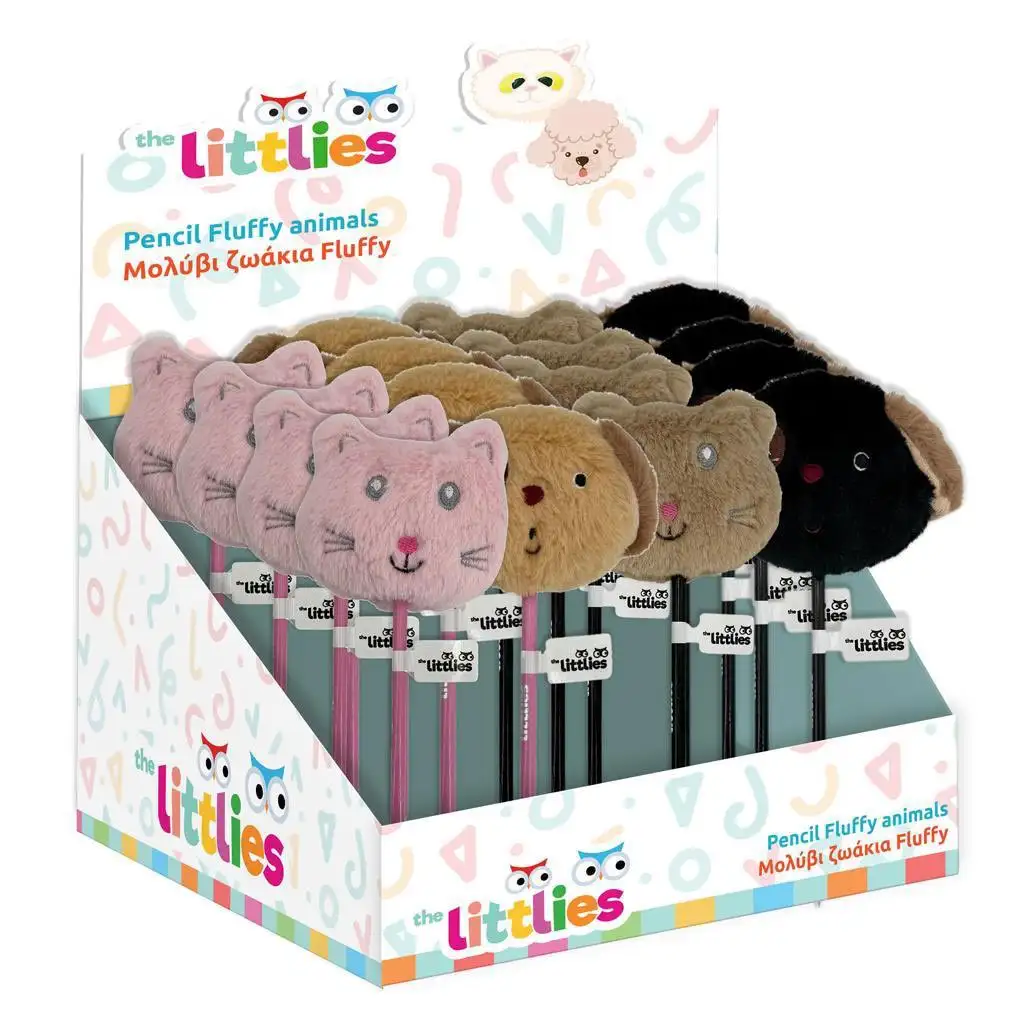 imagen de The Littlies: Lápiz con cabeza de animal suave varios 1ud 1