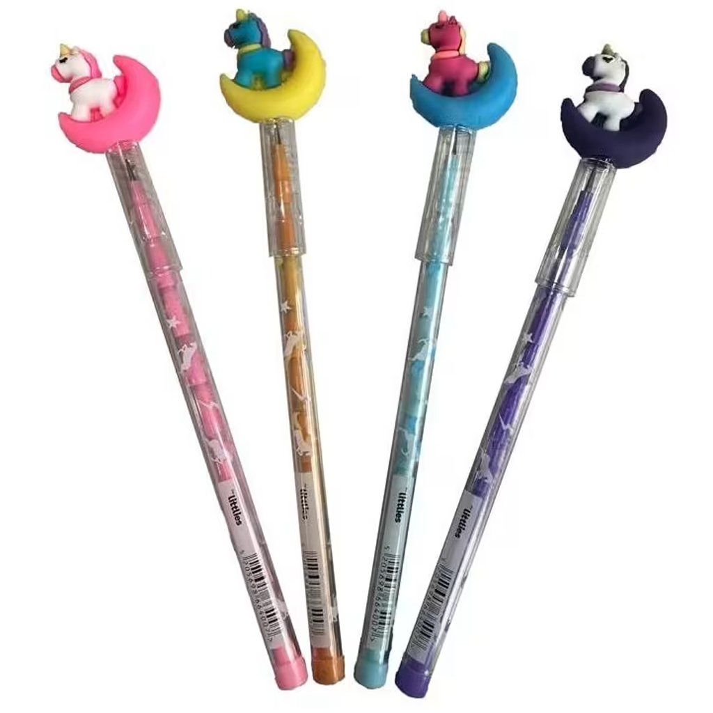 imagen de The Littlies: Lápiz con diseño de unicornio con recarga deslizante en varias versiones 1ud 1