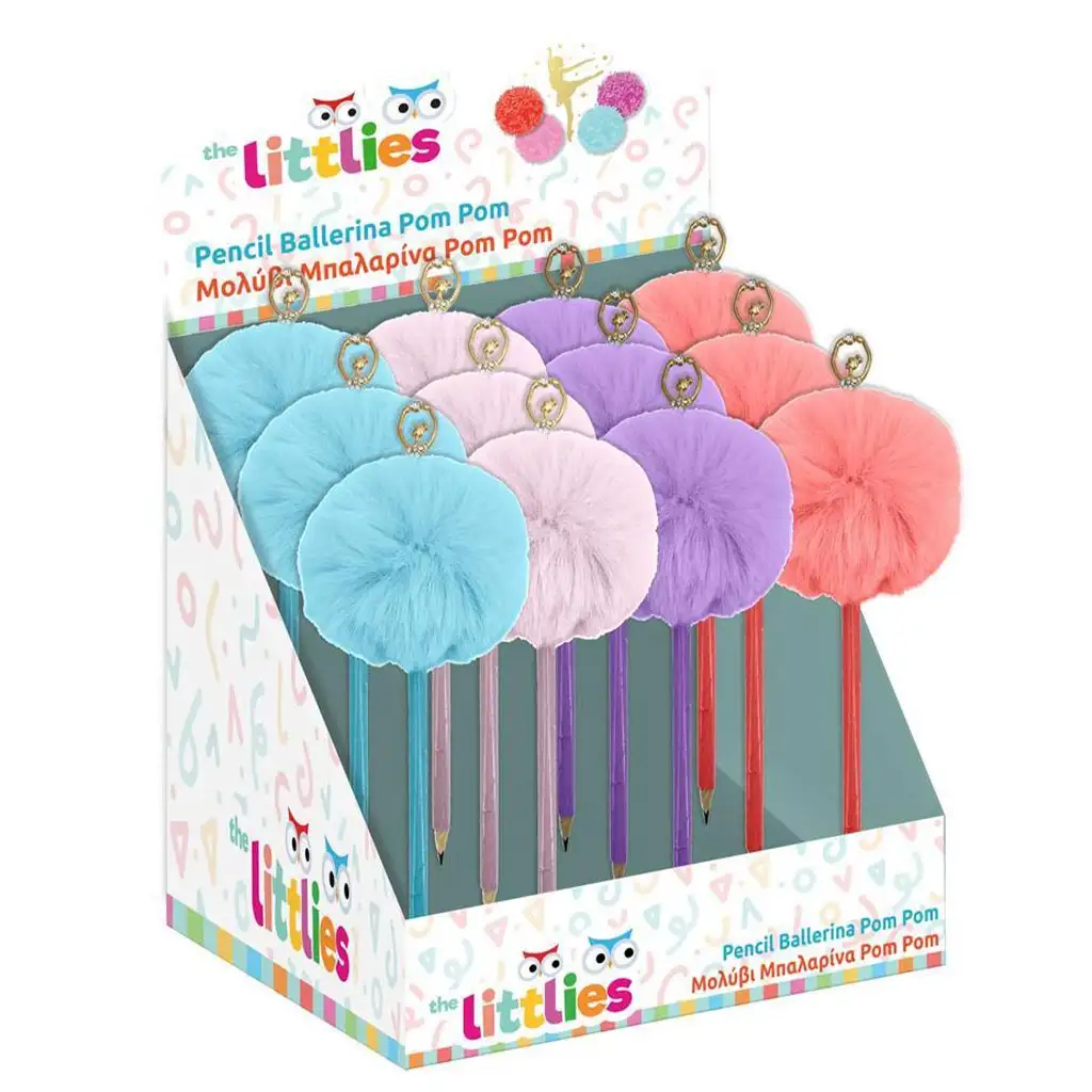 imagen de The Littlies: Lápiz con pompones varios 1ud 1