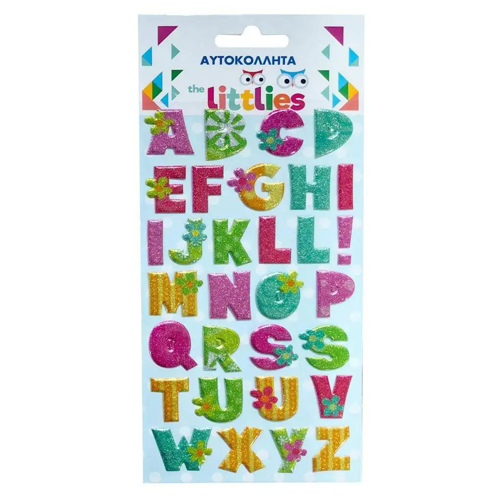 imagen de The Littlies: Set de pegatinas 3D de letras en formato de 10x22cm 1