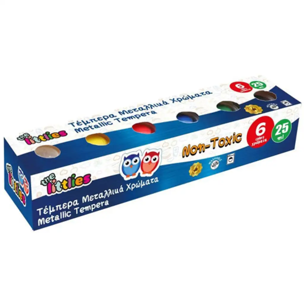 imagen de The Littlies: Set de temperas metálicas de 6 piezas de 25ml 1