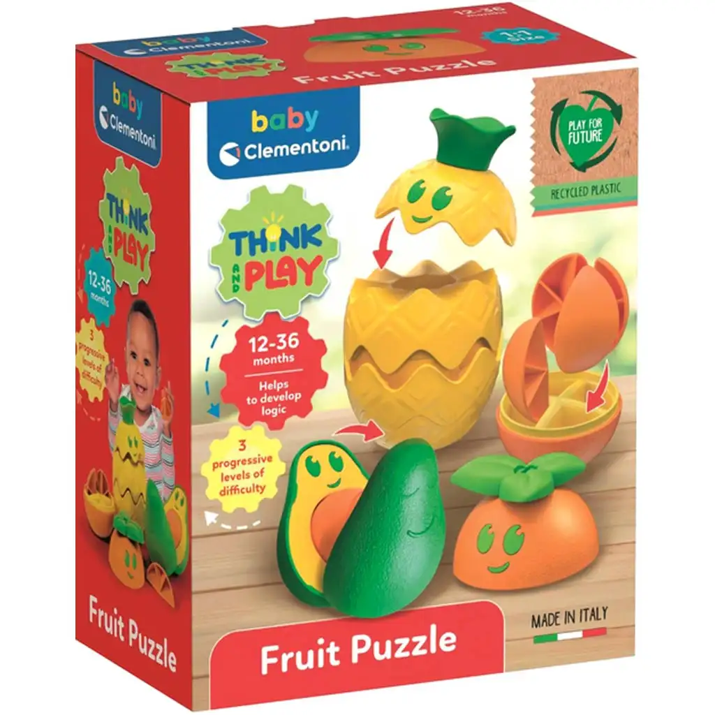 imagen de Think&Play Puzzle de frutas juego lógico - Clementoni 1