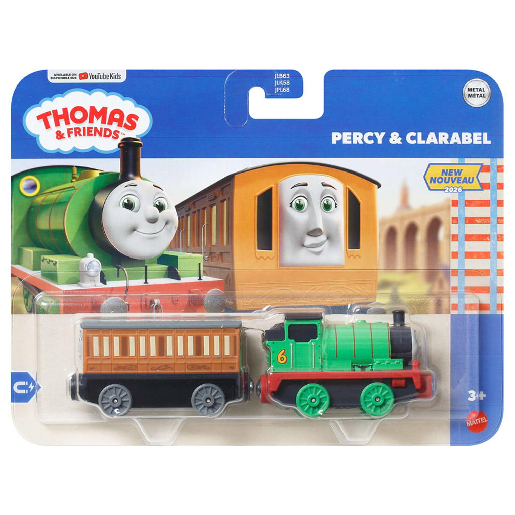 imagen de Thomas Deluxe Locomotora Doble Paquete Percy & Clarabel - Mattel 1