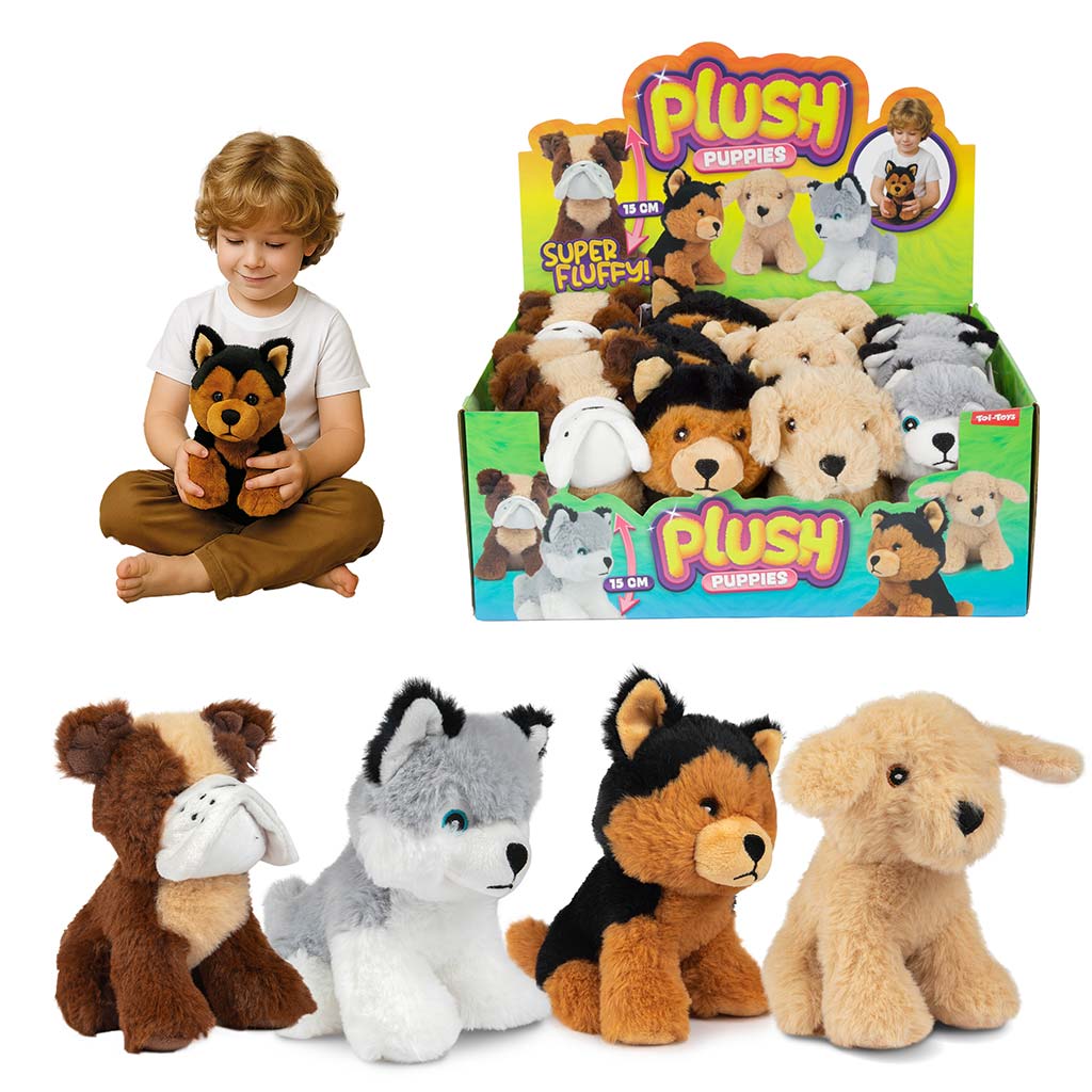 imagen de Tierno perrito de peluche de 15 cm en varias versiones 1 unidad 1