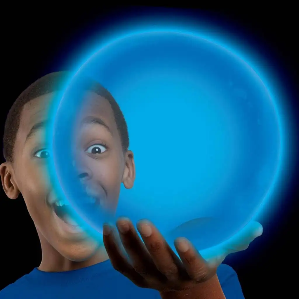 imagen de Tiny Wubble pelota de burbujas azul que brilla en la oscuridad 30cm 2