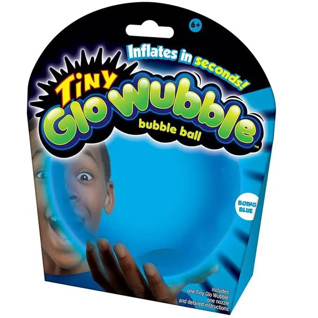 imagen de Tiny Wubble pelota de burbujas azul que brilla en la oscuridad 30cm 1