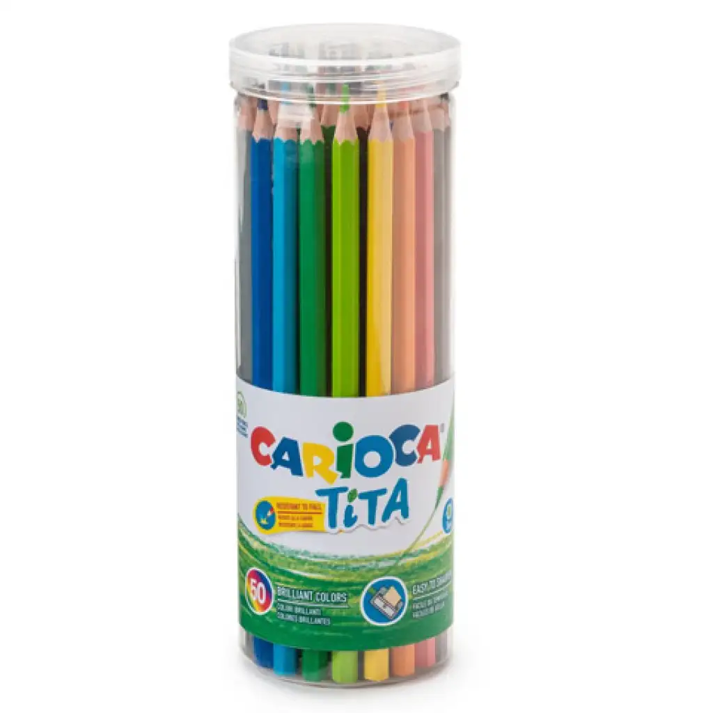 imagen de Tita lápiz de colores set de 50 piezas en caja de almacenamiento - Carioca 1