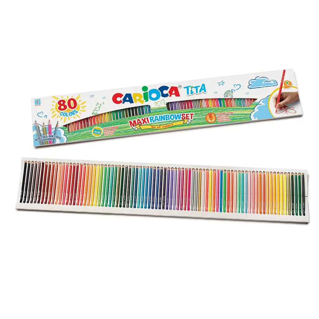 imagen de Tita Maxi Rainbow set de lápices de colores de 80 piezas - Carioca 2