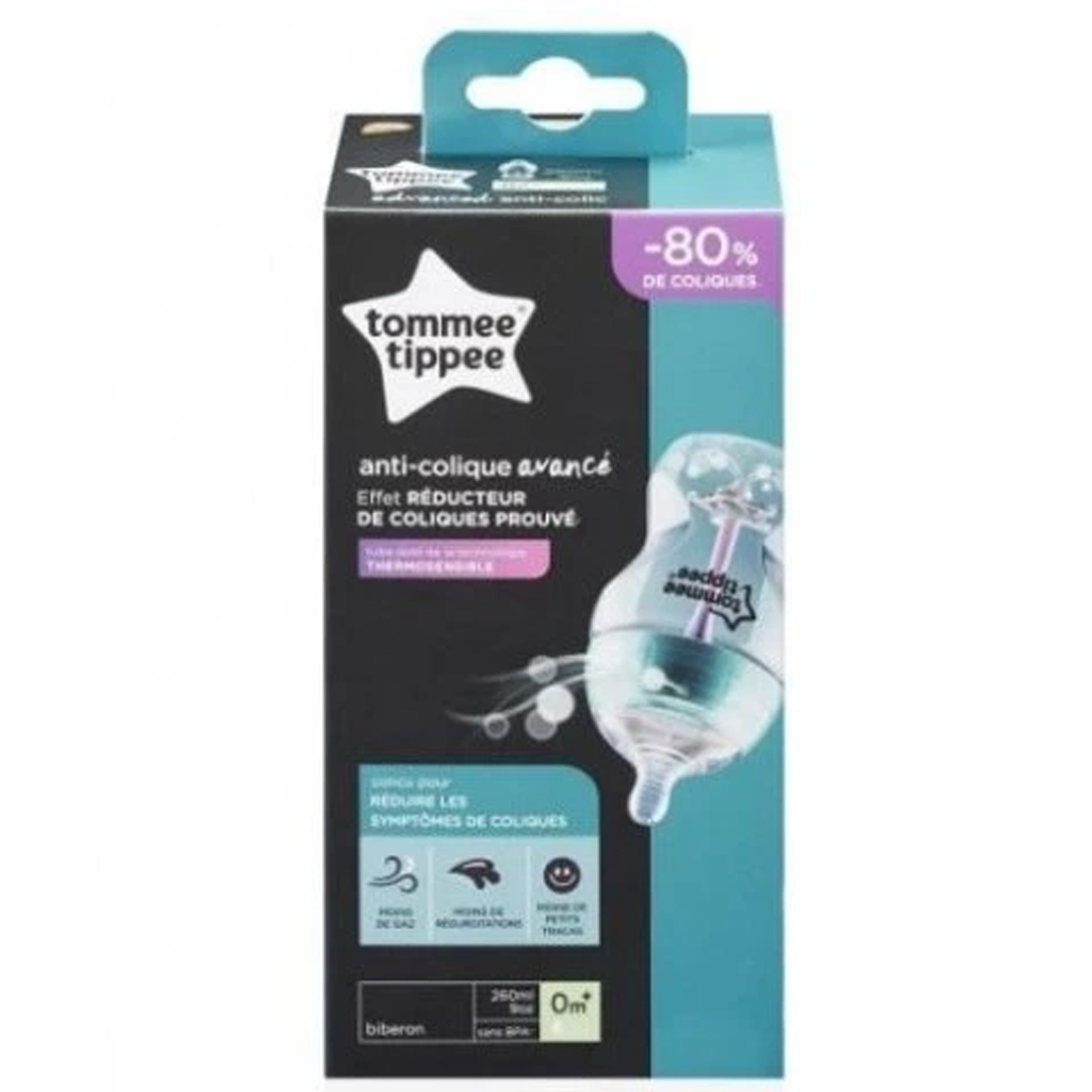 imagen de Tommee Tippee: Advanced ANTI-COLIC biberón turquesa 260ml (0 meses+) 1
