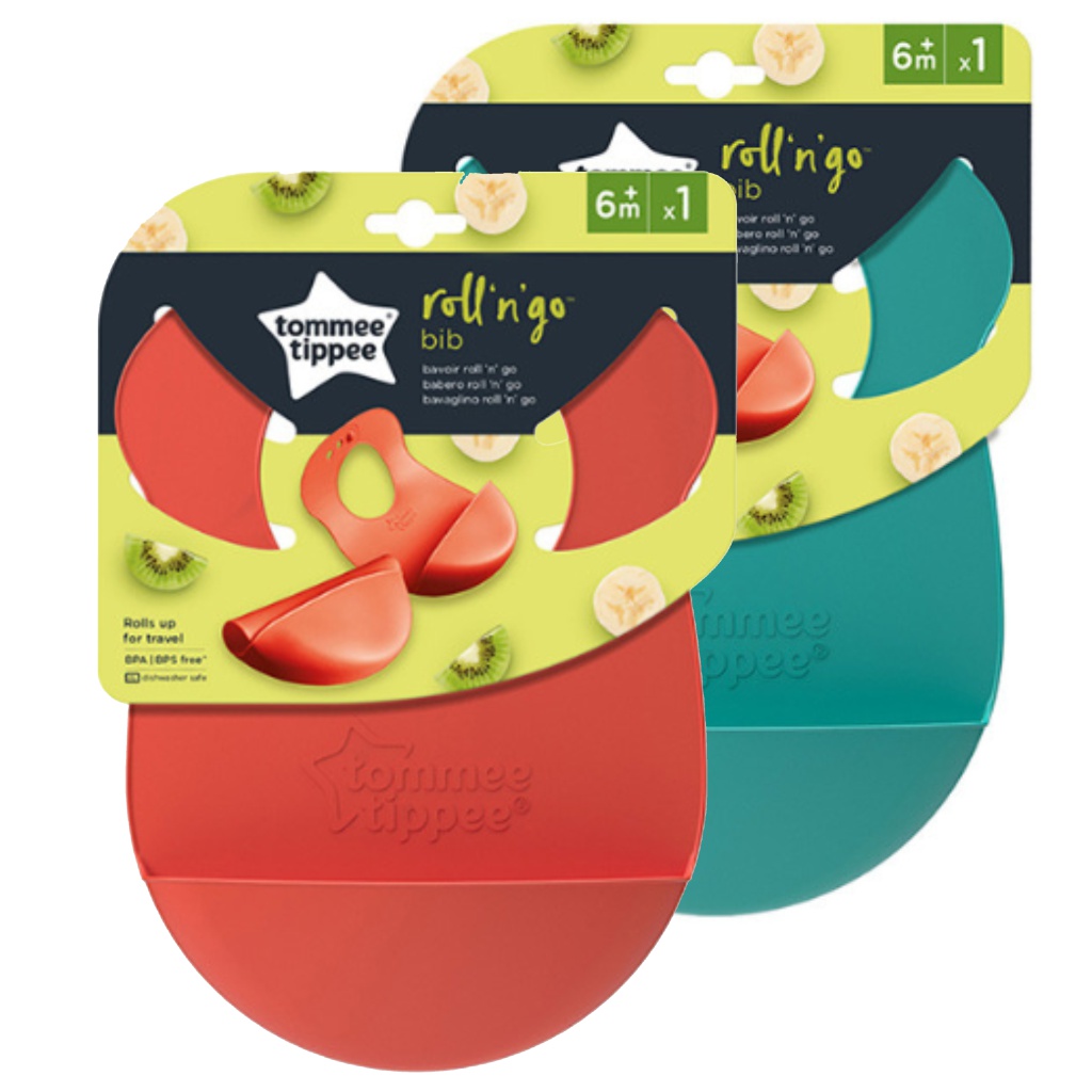 imagen de Tommee Tippee: Babero de silicona Roll'N'Go con tirantes 1