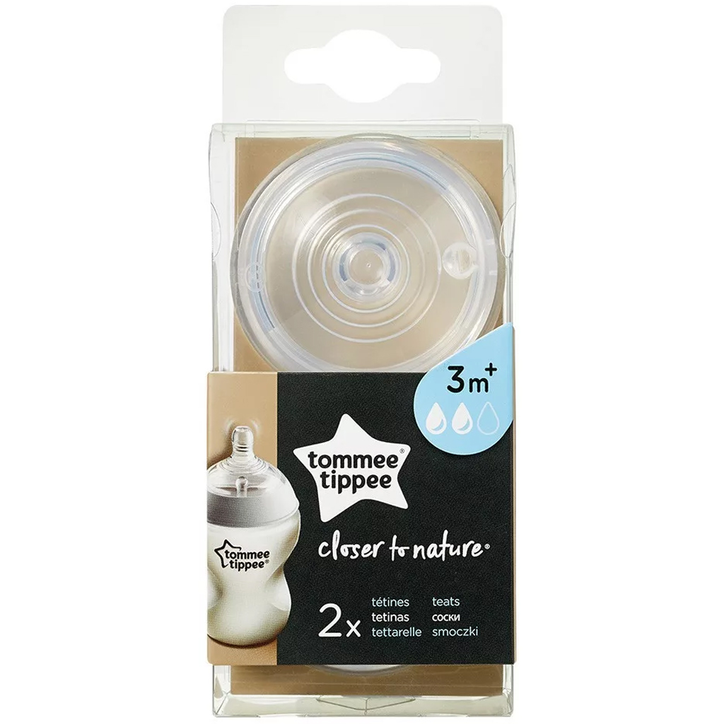 imagen de Tommee Tippee: Biberón de flujo medio Closer to Nature con chupete 2 unidades (3 meses+) 1